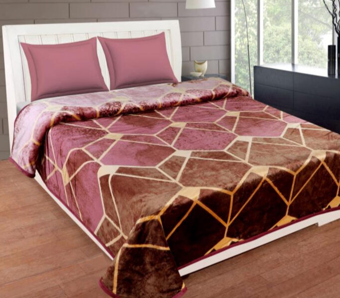 Sarla Shahi Pink Geometry pleds 165x225 cm