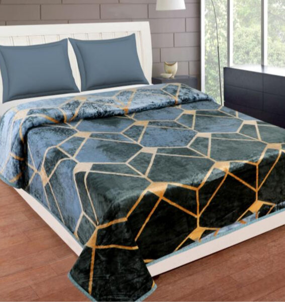 Sarla Shahi Blue geometry pleds 165x225 cm