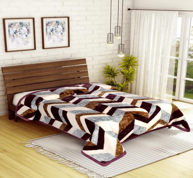 Sarla Bandhan strīpains pleds brūns