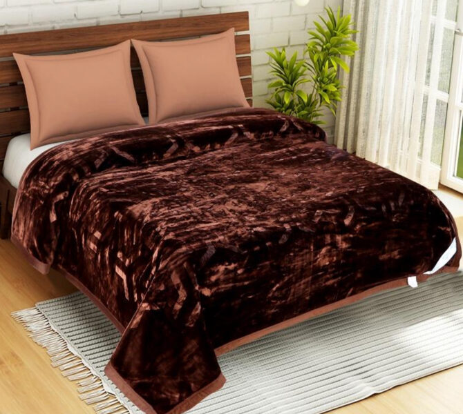 Sarla Cloudy abpusējs šokolādes pleds 220x240 cm