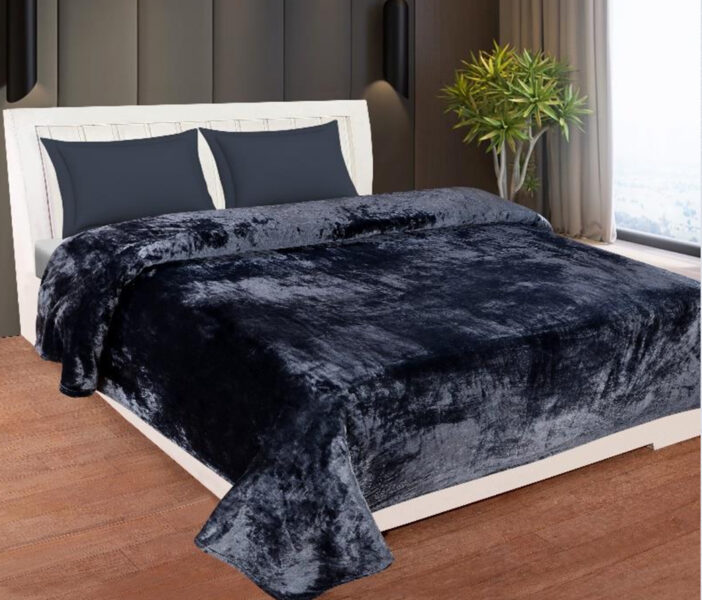 Sarla Solid grafīta flaneļa pleds 