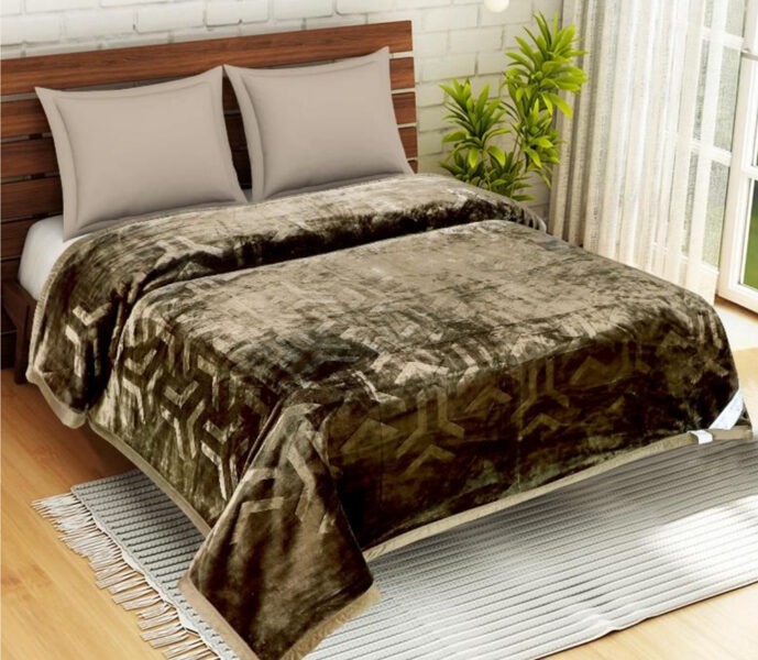 Sarla Cloudy abpusējs haki pleds 220x240 cm