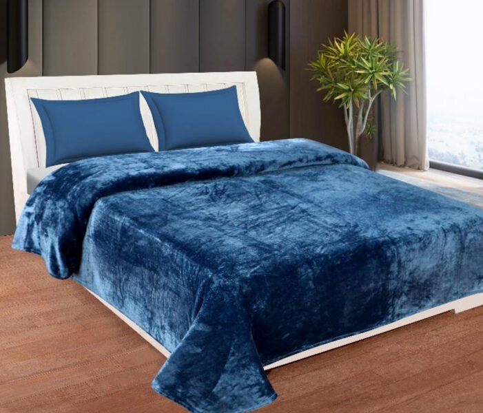 Sarla Solid jūraszils flaneļa pleds